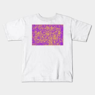 Purple & Yellow Sponge Paint Mess Kids T-Shirt